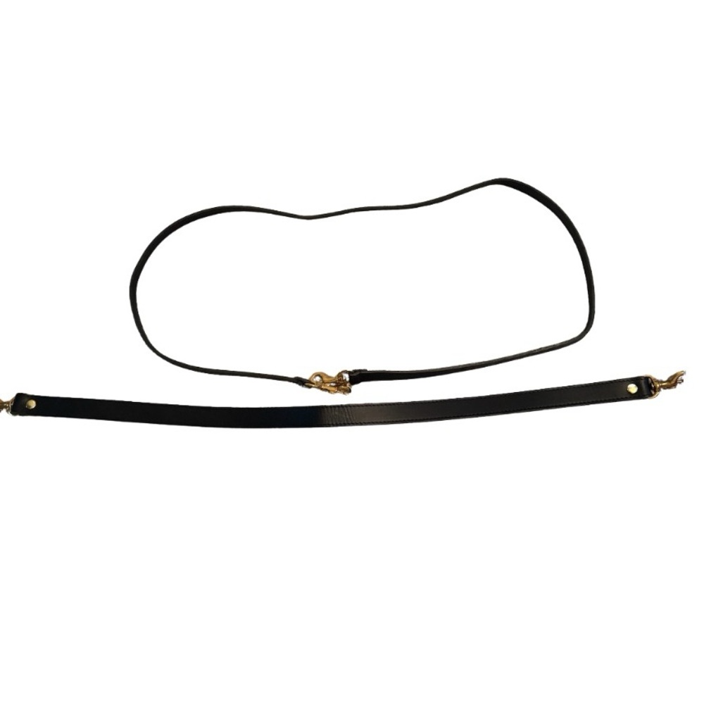 Two black bag straps